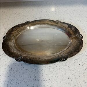Vintage Silver Plated Oval Tray